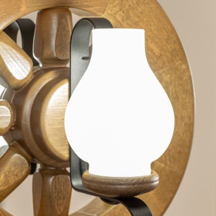 Brilagi - Hängeleuchte an Kette ROATA 2xE14/40W/230V Buche/Walnuss