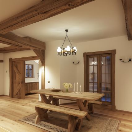 Brilagi - Hängeleuchte an Kette RUSTIC 4xE14/40W/230V Buche