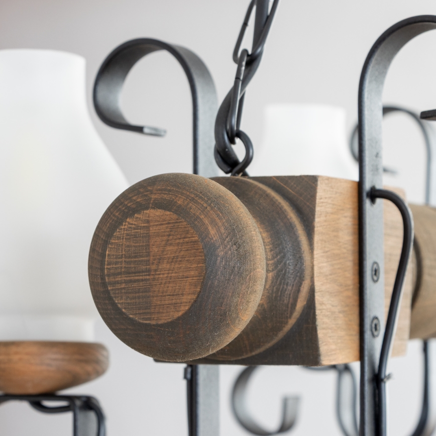 Brilagi - Hängeleuchte an Kette RUSTIC 4xE14/40W/230V Buche