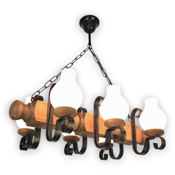 Brilagi - Hängeleuchte an Kette RUSTIC 6xE14/40W/230V Buche