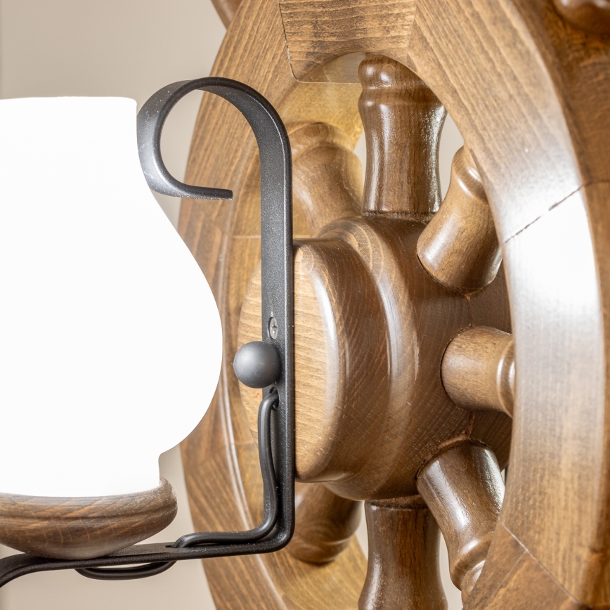 Brilagi - Hängeleuchte an Kette TIMONA 2xE14/40W/230V Buche/Walnuss