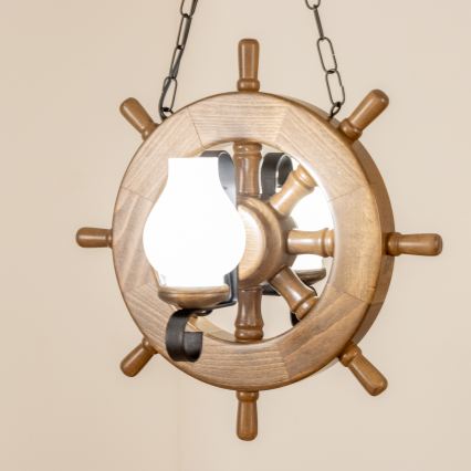 Brilagi - Hängeleuchte an Kette TIMONA 2xE14/40W/230V Buche/Walnuss