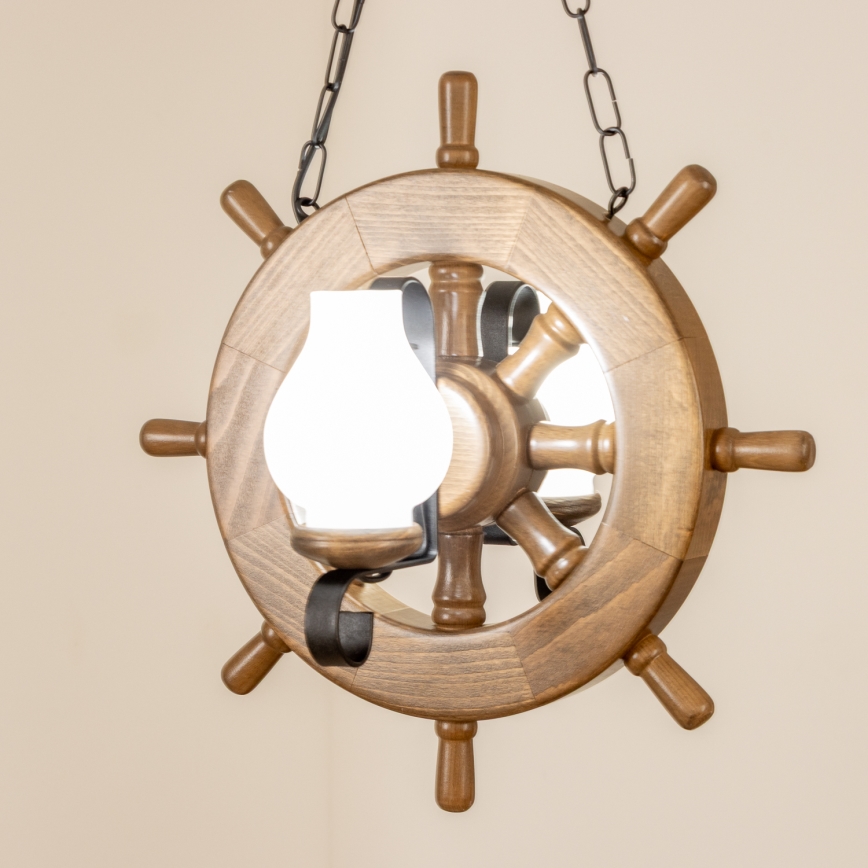 Brilagi - Hängeleuchte an Kette TIMONA 2xE14/40W/230V Buche/Walnuss