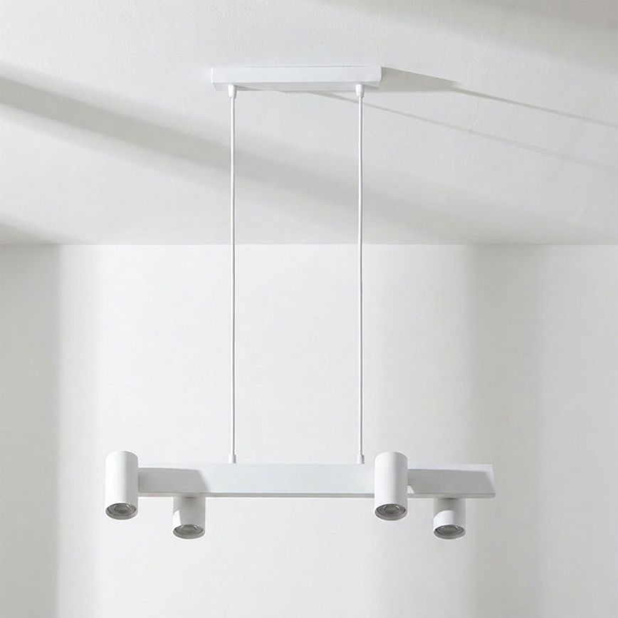 Brilagi - Hängeleuchte an Stahlseil SELE 4xGU10/30W/230V weiß