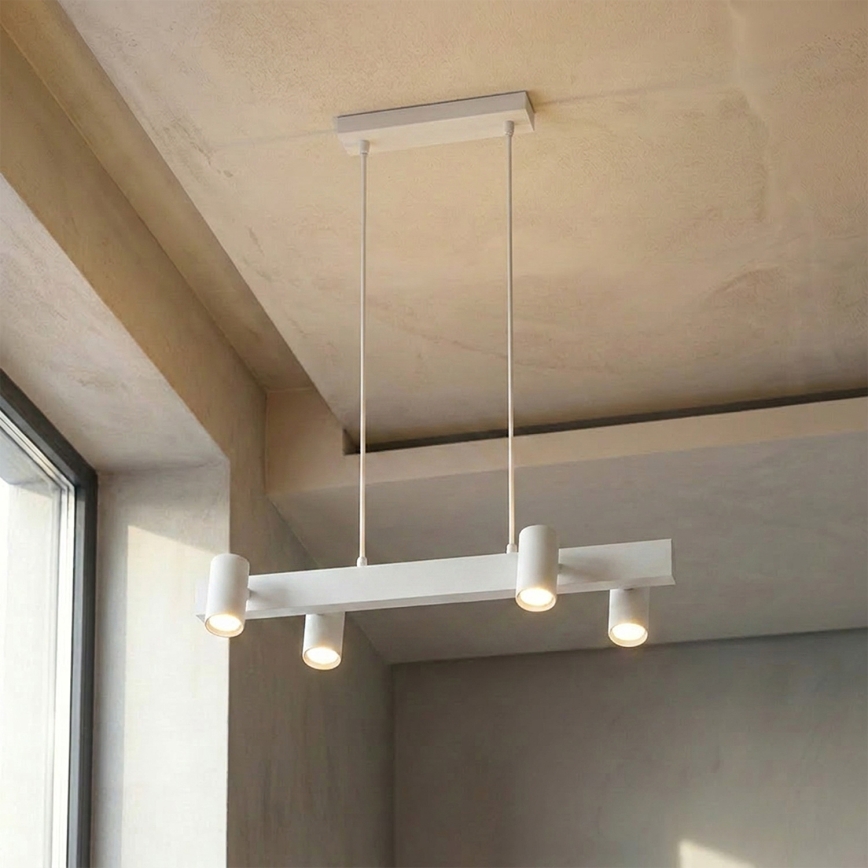 Brilagi - Hängeleuchte an Stahlseil SELE 4xGU10/30W/230V weiß