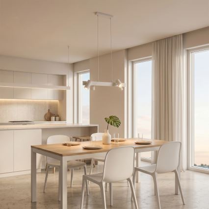 Brilagi - Hängeleuchte an Stahlseil SELE 4xGU10/30W/230V weiß