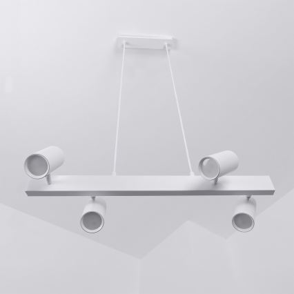 Brilagi - Hängeleuchte an Stahlseil SELE 4xGU10/30W/230V weiß