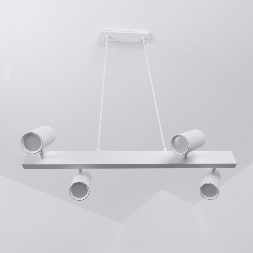 Brilagi - Hängeleuchte an Stahlseil SELE 4xGU10/30W/230V weiß