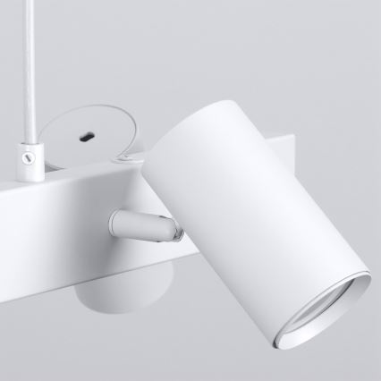 Brilagi - Hängeleuchte an Stahlseil SELE 4xGU10/30W/230V weiß