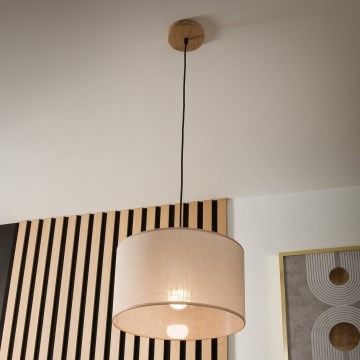 Brilagi - Hängeleuchte ANTHONY 1xE27/60W/230V Eiche/beige