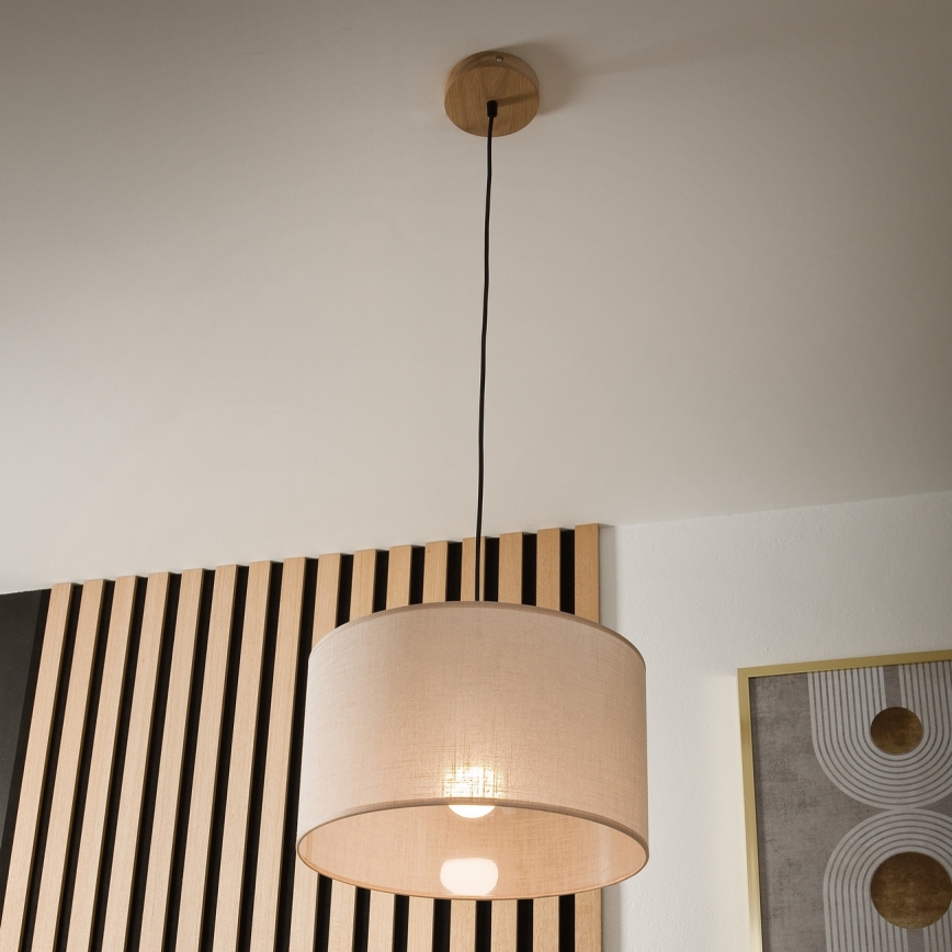 Brilagi - Hängeleuchte ANTHONY 1xE27/60W/230V Eiche/beige