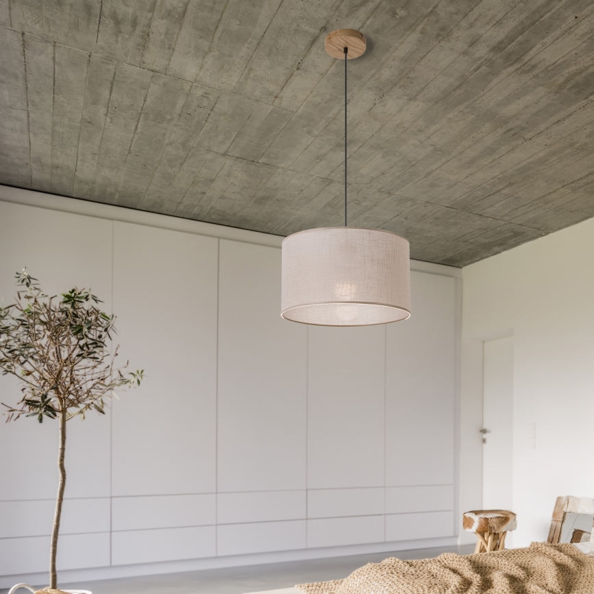 Brilagi - Hängeleuchte ANTHONY 1xE27/60W/230V Eiche/beige