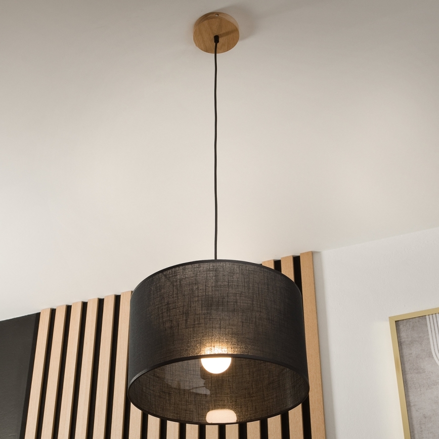 Brilagi - Hängeleuchte ANTHONY 1xE27/60W/230V Eiche/schwarz