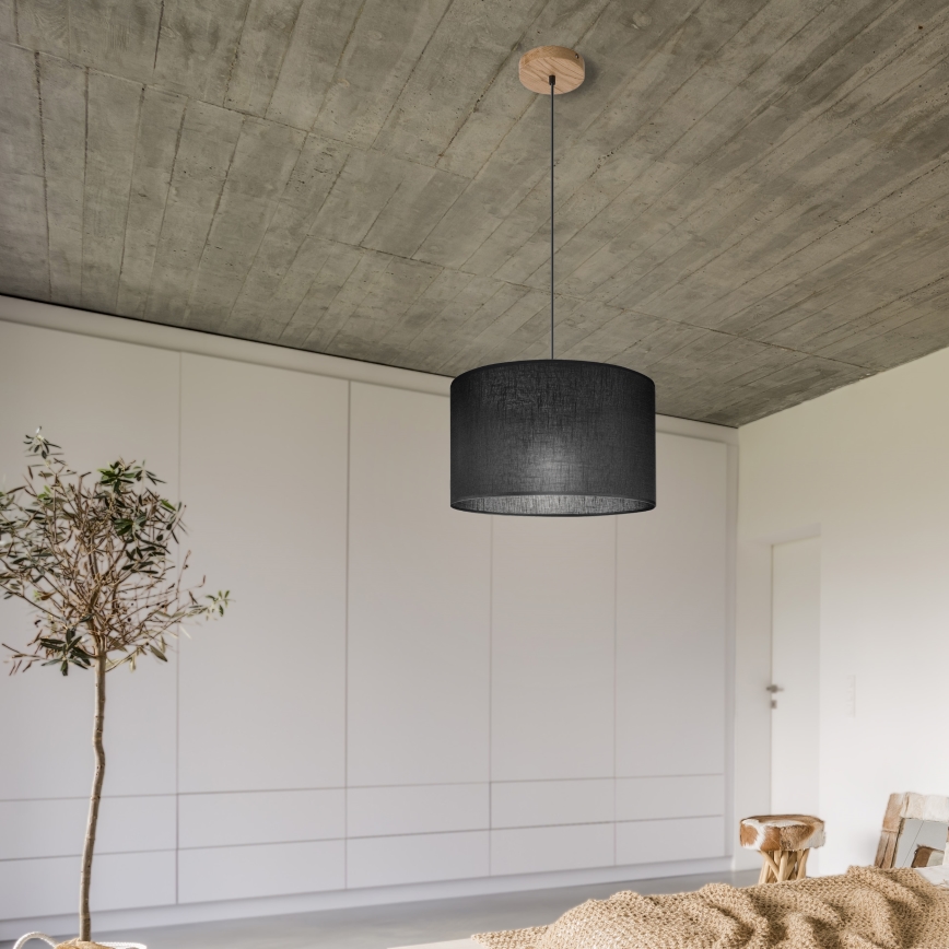 Brilagi - Hängeleuchte ANTHONY 1xE27/60W/230V Eiche/schwarz