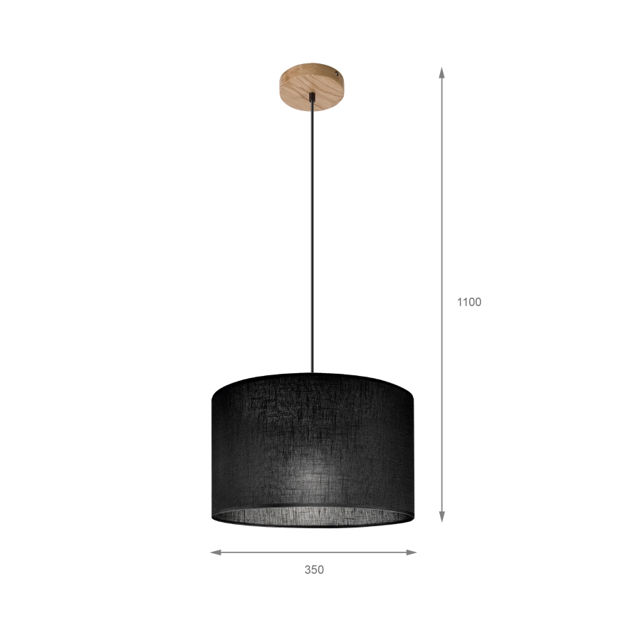 Brilagi - Hängeleuchte ANTHONY 1xE27/60W/230V Eiche/schwarz