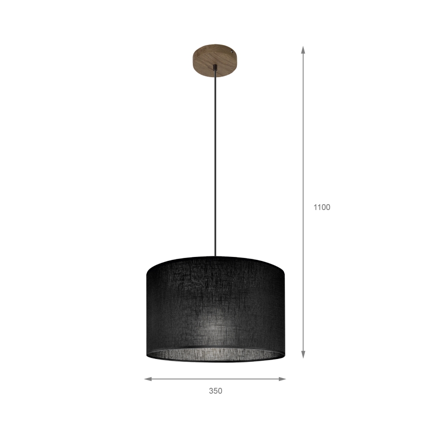 Brilagi - Hängeleuchte ANTHONY 1xE27/60W/230V Eiche/schwarz