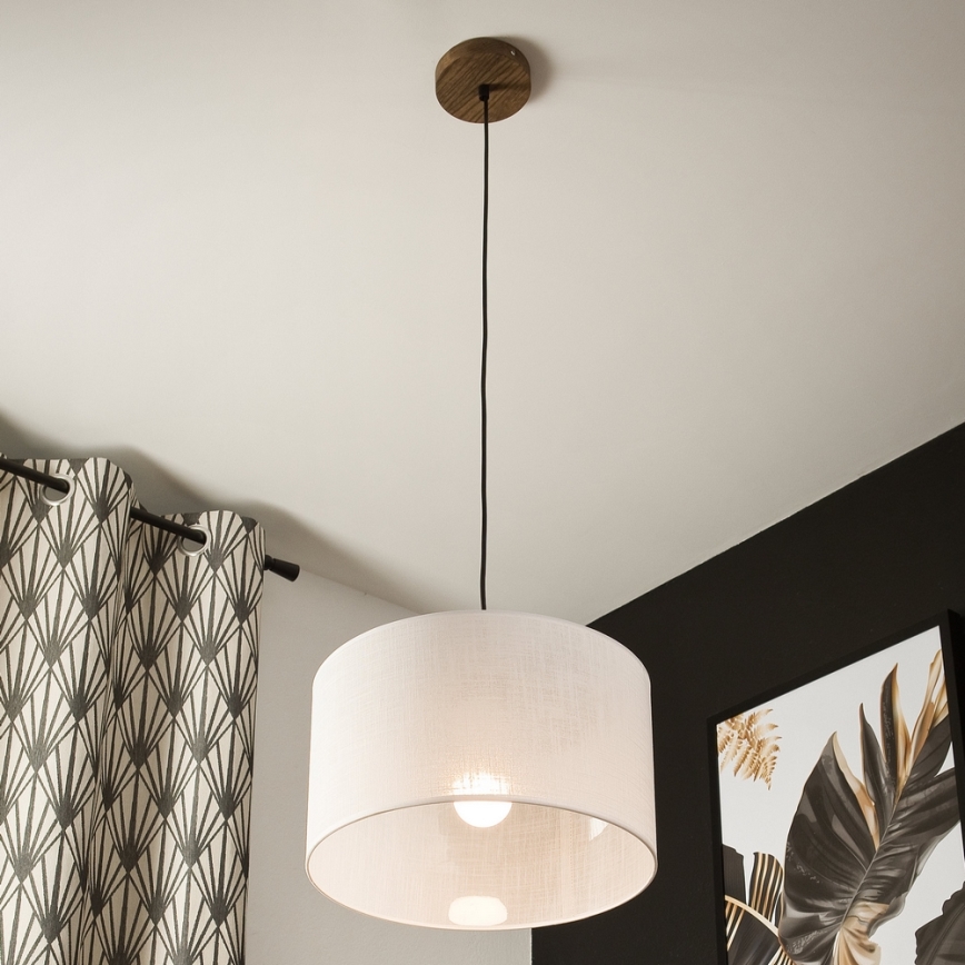 Brilagi - Hängeleuchte ANTHONY 1xE27/60W/230V Eiche/weiß