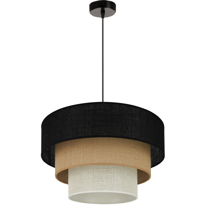 Brilagi - Hängeleuchte ASPEN LUNETA 1xE27/15W/230V d 45 cm schwarz/beige/cremefarben
