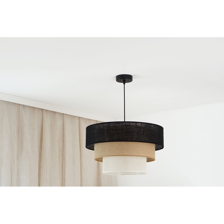 Brilagi - Hängeleuchte ASPEN LUNETA 1xE27/15W/230V d 45 cm schwarz/beige/cremefarben
