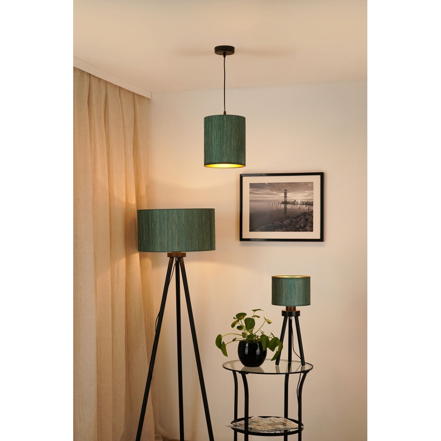 Brilagi - Hängeleuchte BOSTON ROLLER 1xE27/15W/230V d 21 cm Stroh grün/golden