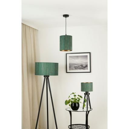 Brilagi - Hängeleuchte BOSTON ROLLER 1xE27/15W/230V d 21 cm Stroh grün/golden