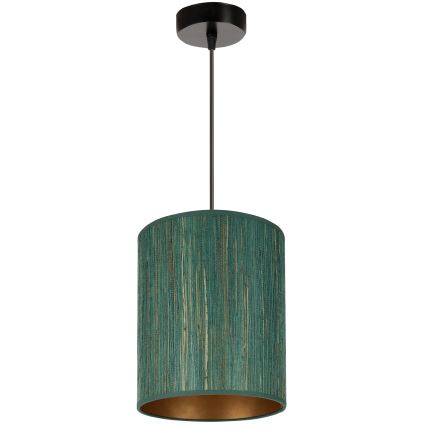 Brilagi - Hängeleuchte an Seil BOSTON ROLLER 1xE27/15W/230V Ø 21 cm Stroh grün/gold