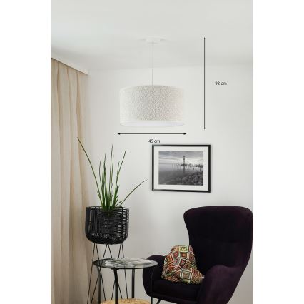 Brilagi - Hängeleuchte BOUCLE ROLLER 1xE27/15W/230V d 45 cm cremefarben