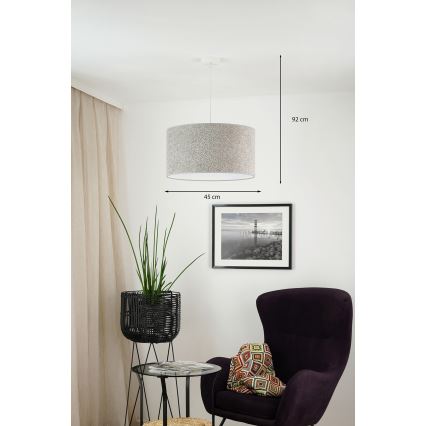 Brilagi - Hängeleuchte BOUCLE ROLLER 1xE27/15W/230V d 45 cm grau