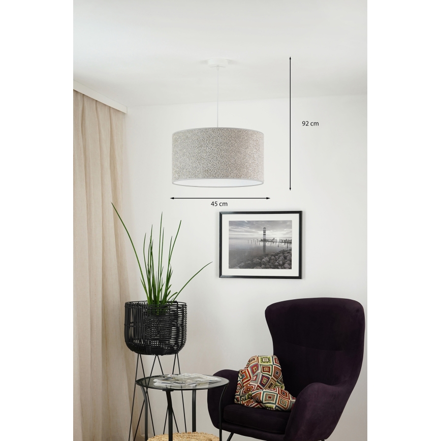 Brilagi - Hängeleuchte BOUCLE ROLLER 1xE27/15W/230V d 45 cm grau