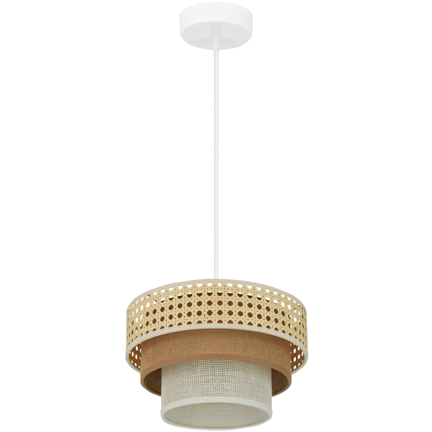 Brilagi - Hängeleuchte CEDAR LUNETA 1xE27/15W/230V d 25 cm beige/braun/cremefarben