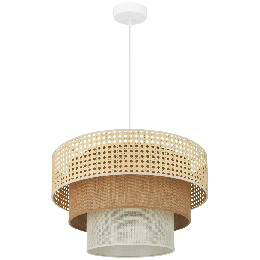 Brilagi - Hängeleuchte CEDAR LUNETA 1xE27/15W/230V d 45 cm beige/braun/cremefarben