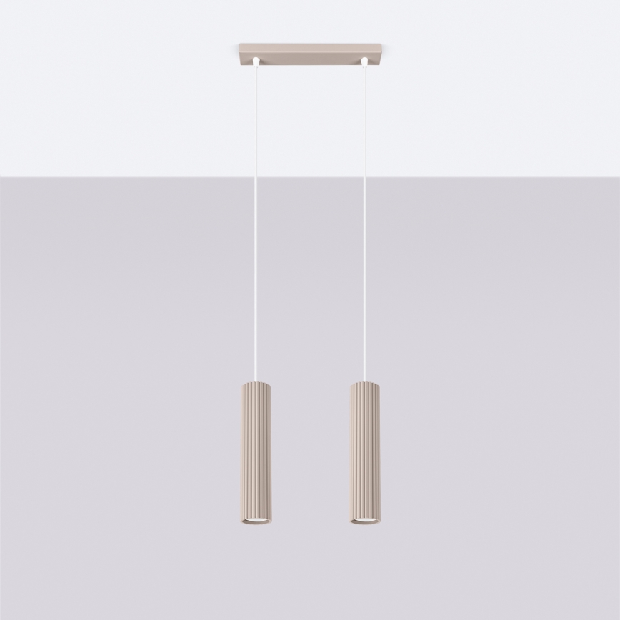 Brilagi - Hängeleuchte CRESTO 2xGU10/10W/230V taupe