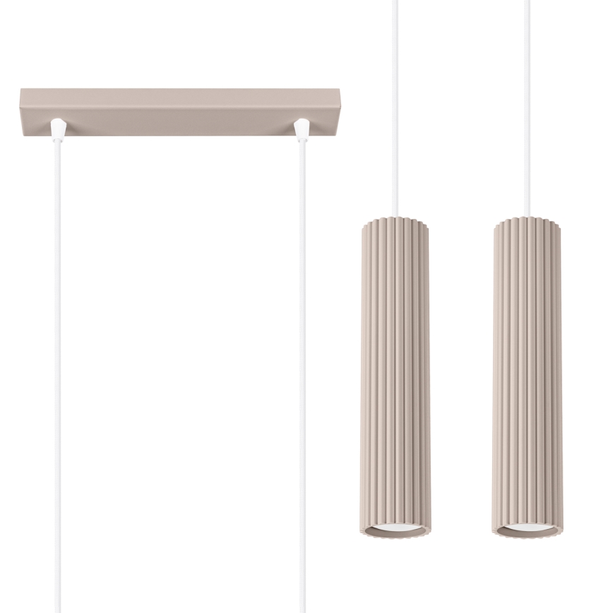 Brilagi - Hängeleuchte CRESTO 2xGU10/10W/230V taupe