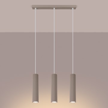 Brilagi - Hängeleuchte CRESTO 3xGU10/10W/230V taupe