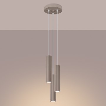 Brilagi - Hängeleuchte CRESTO 3xGU10/10W/230V taupe