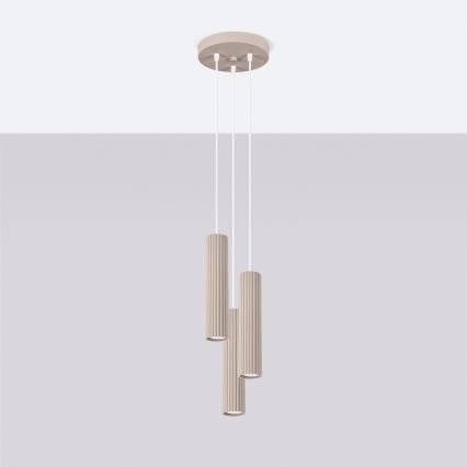 Brilagi - Hängeleuchte CRESTO 3xGU10/10W/230V taupe