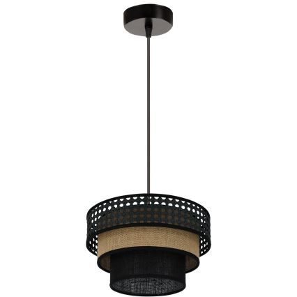 Brilagi - Hängeleuchte DAKOTA LUNETA 1xE27/15W/230V d 25 cm schwarz/beige