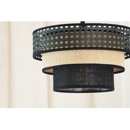 Brilagi - Hängeleuchte DAKOTA LUNETA 1xE27/15W/230V d 25 cm schwarz/beige