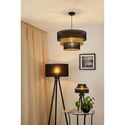 Brilagi - Hängeleuchte DAKOTA LUNETA 1xE27/15W/230V d 45 cm schwarz/beige