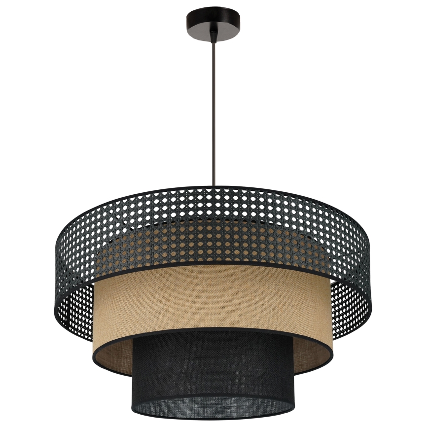 Brilagi - Hängeleuchte DAKOTA LUNETA 1xE27/15W/230V d 60 cm schwarz/beige