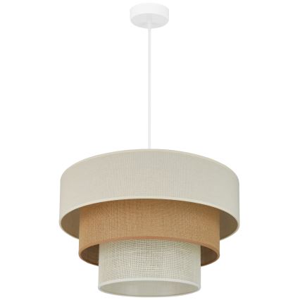 Brilagi - Hängeleuchte DENVER LUNETA 1xE27/15W/230V d 45 cm beige/braun/cremefarben