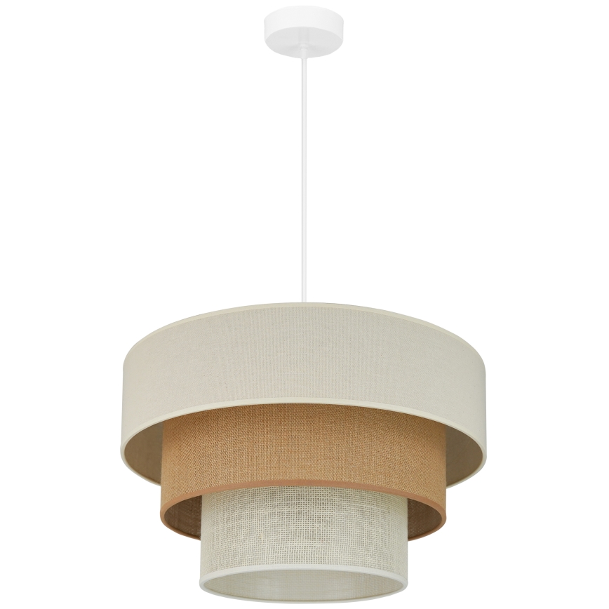 Brilagi - Hängeleuchte DENVER LUNETA 1xE27/15W/230V d 45 cm beige/braun/cremefarben