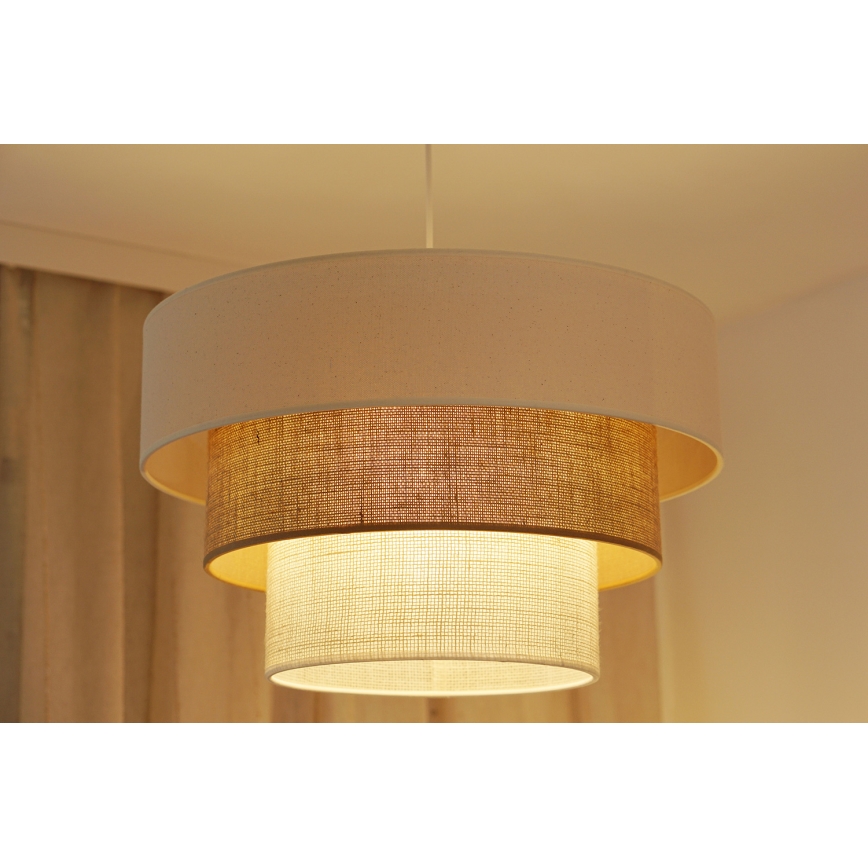 Brilagi - Hängeleuchte DENVER LUNETA 1xE27/15W/230V d 45 cm beige/braun/cremefarben