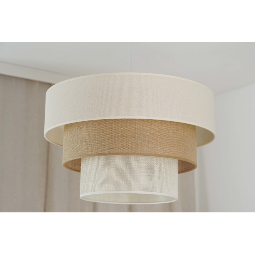 Brilagi - Hängeleuchte DENVER LUNETA 1xE27/15W/230V d 45 cm beige/braun/cremefarben
