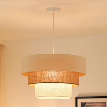 Brilagi - Hängeleuchte DENVER LUNETA 1xE27/15W/230V d 45 cm beige/braun/cremefarben