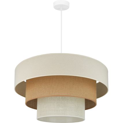 Brilagi - Hängeleuchte DENVER LUNETA 1xE27/15W/230V d 60 cm beige/braun/cremefarben