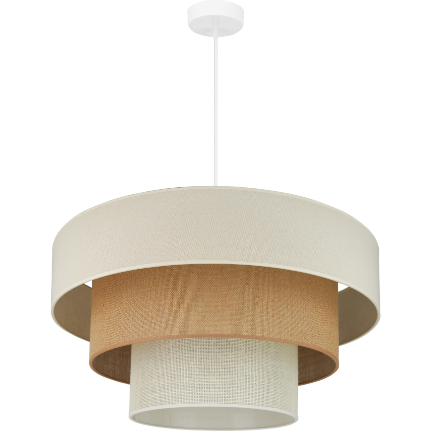 Brilagi - Hängeleuchte DENVER LUNETA 1xE27/15W/230V d 60 cm beige/braun/cremefarben