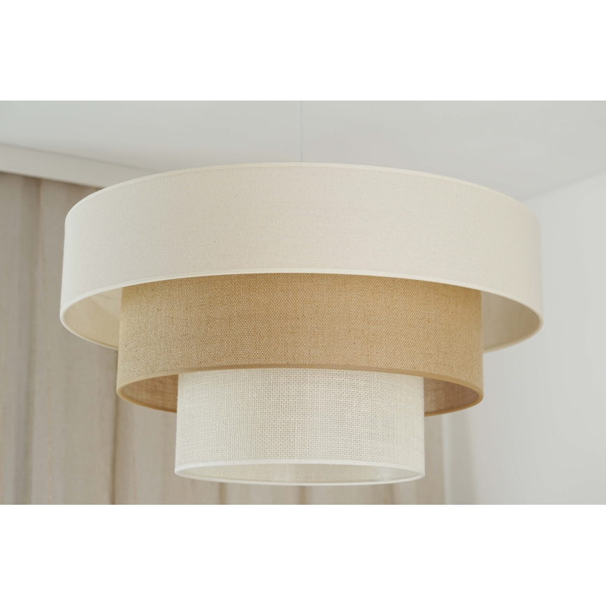 Brilagi - Hängeleuchte DENVER LUNETA 1xE27/15W/230V d 60 cm beige/braun/cremefarben