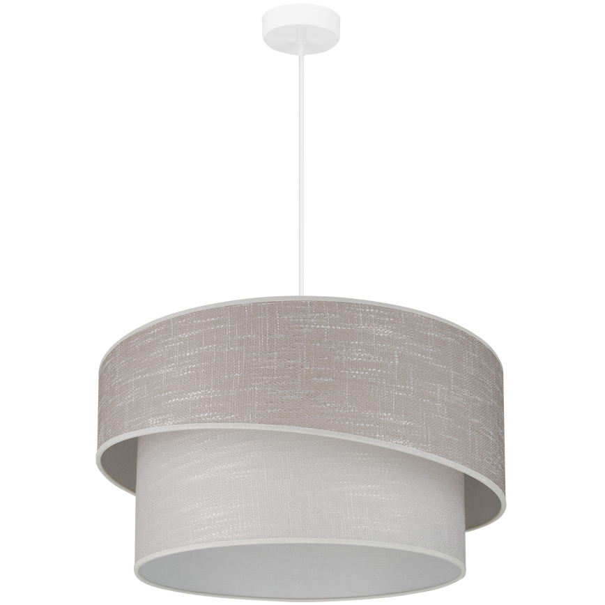 Brilagi - Hängeleuchte DOVER SHINE 1xE27/15W/230V d 50 cm grau/cremefarben