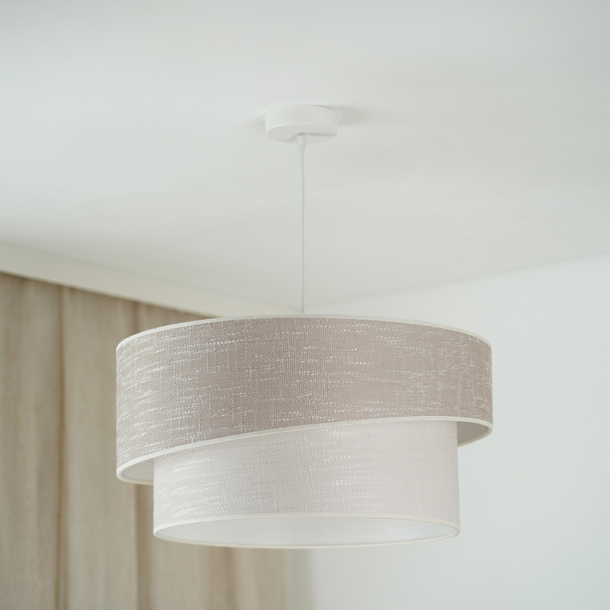 Brilagi - Hängeleuchte DOVER SHINE 1xE27/15W/230V d 50 cm grau/cremefarben